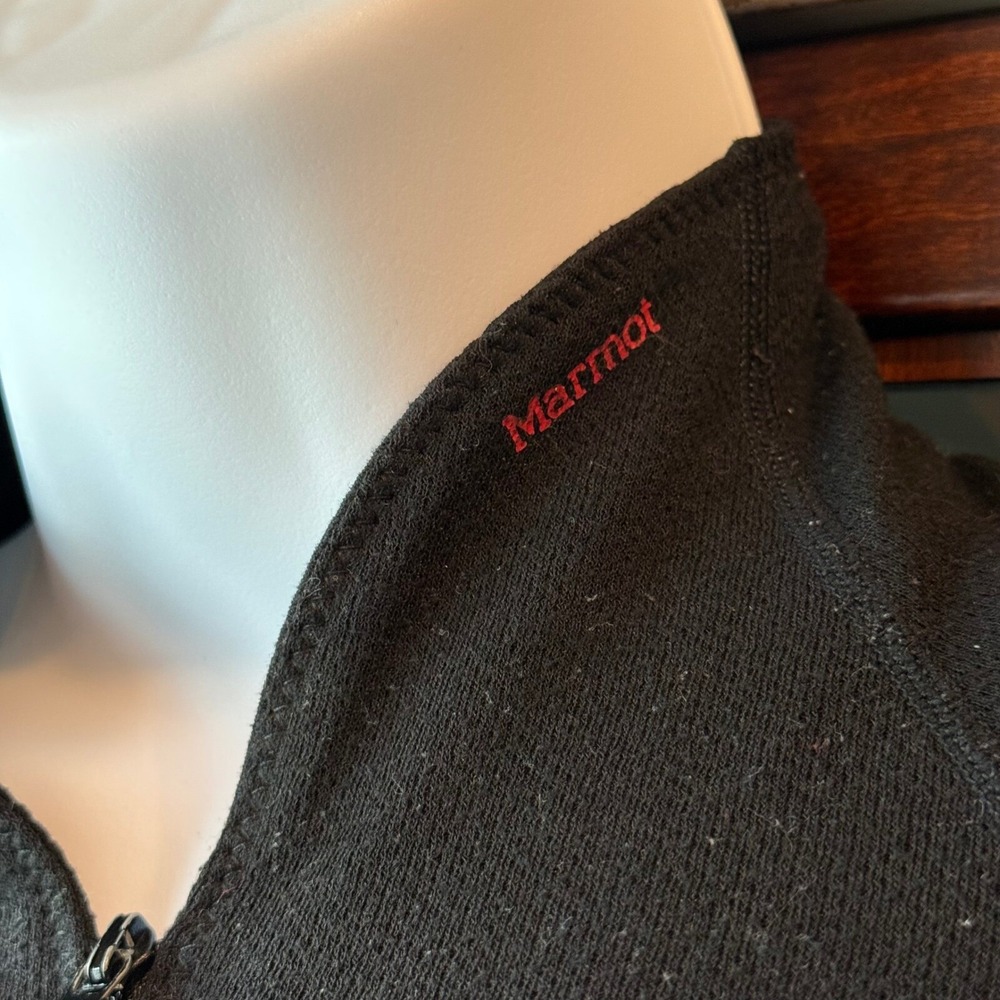 MARMOT Long Sleeve 1/4 Zip Base Layer Shirt Black Womens Size Large - Picture 3 of 7